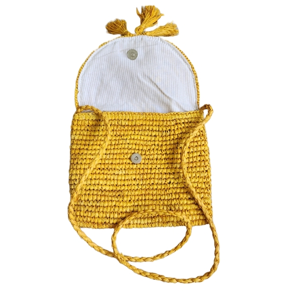 American Eagle | Women Straw Crossbody Bag like new - Picture 2 of 5